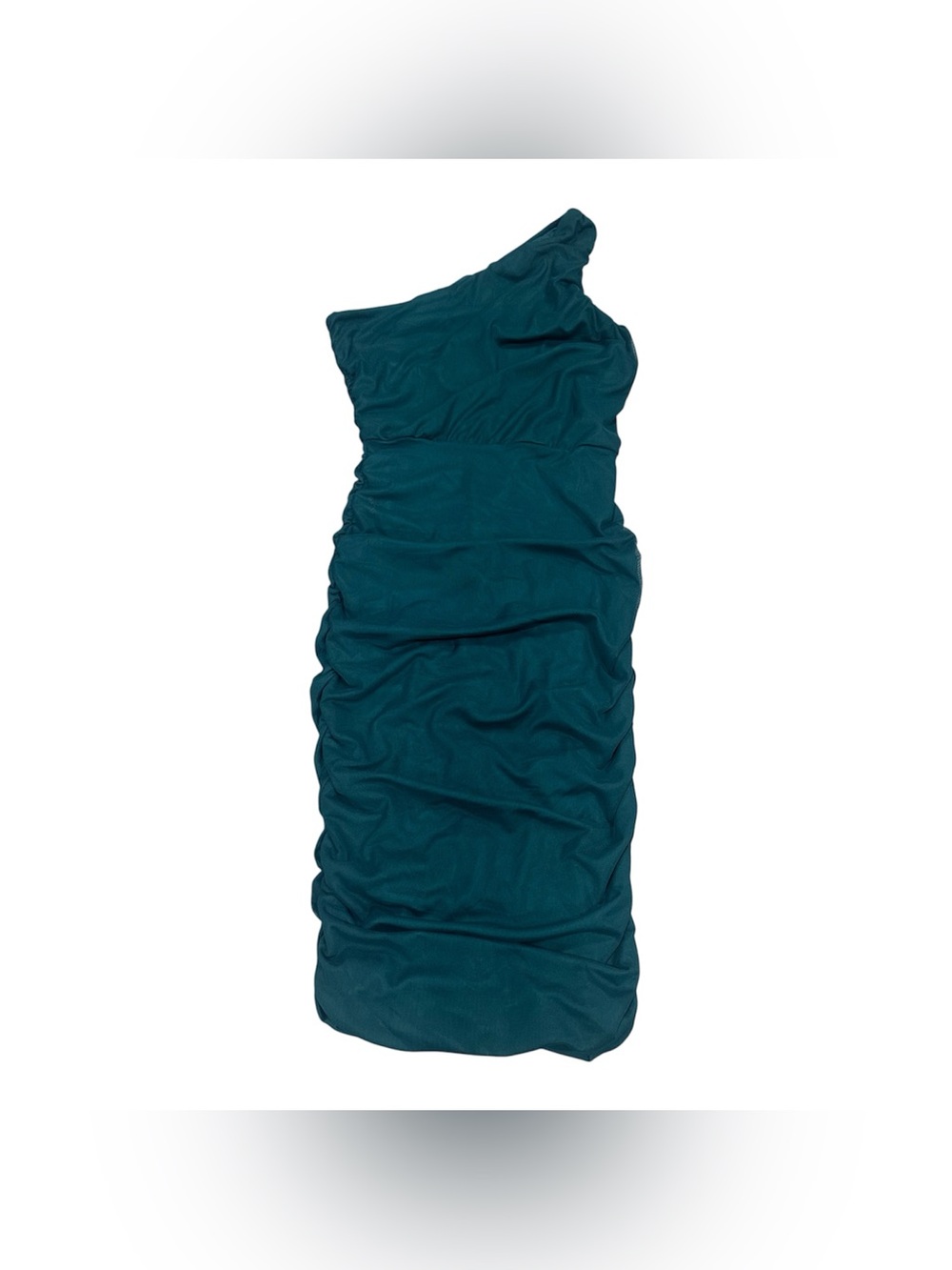 Love X Design‎ Emerald One-Shoulder Ruched Bodycon Dress sz Large